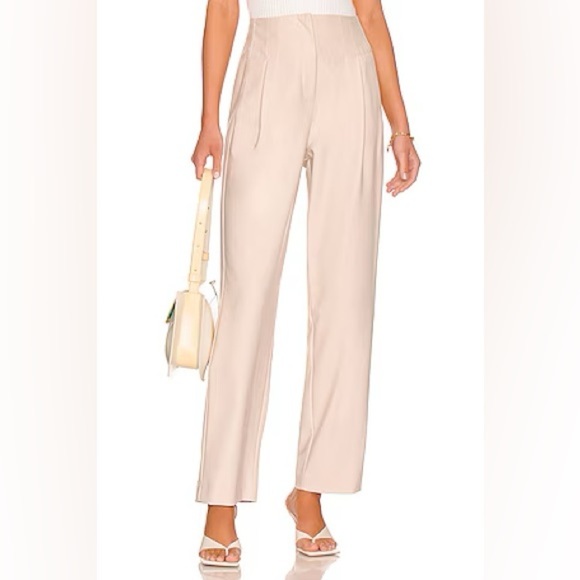 Line And Dot NWT Leslie Trouser Pleated Pant In Ecru Cream Small Business Causal - Picture 1 of 10